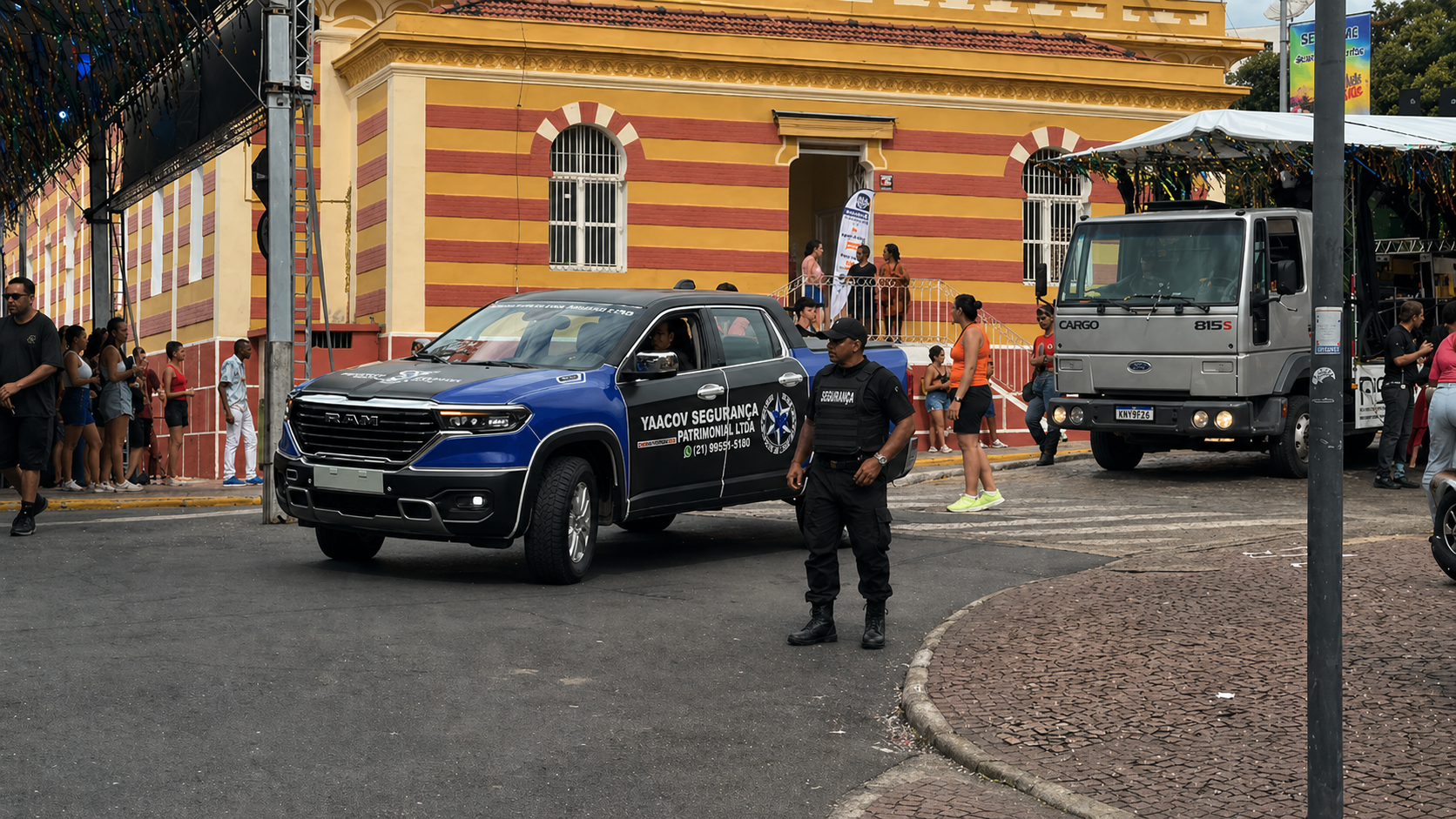 Operação de segurança em evento de carnaval