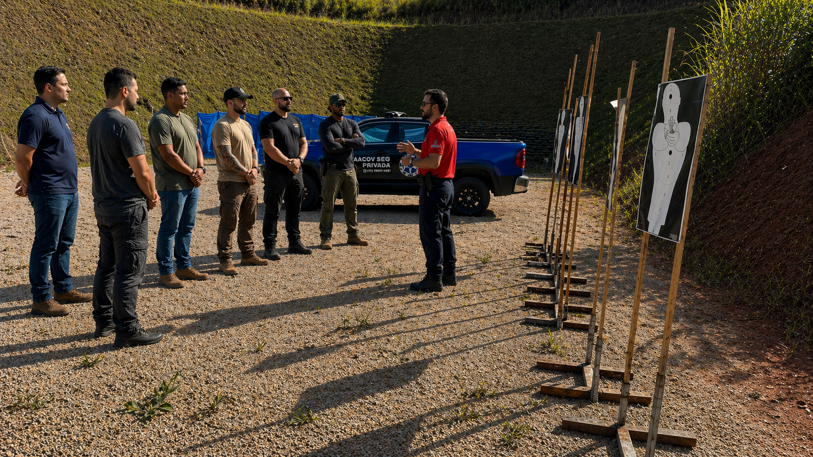 Equipe em treinamento operacional